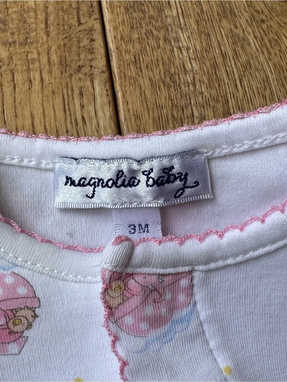 Magnolia Baby Pink Noah’s Ark Printed Footie size 3 Months